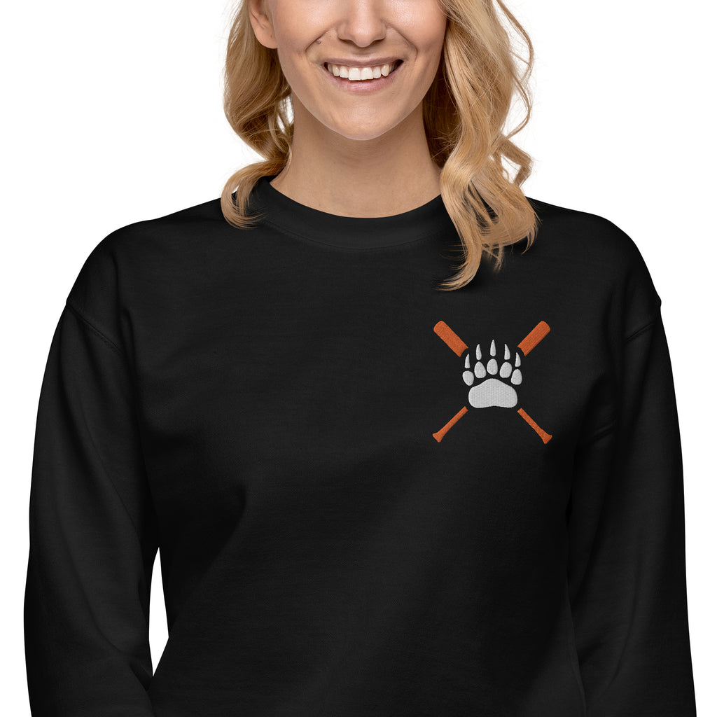 White Bear Lake Baseball Bear Paw Unisex Premium Sweatshirt