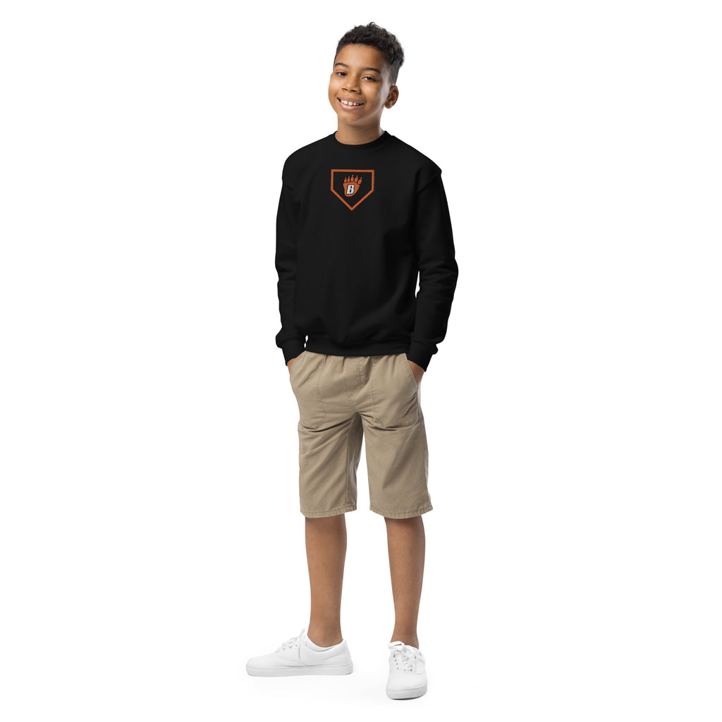 White Bear Lake Baseball Embroidered Youth Crewneck Sweatshirt