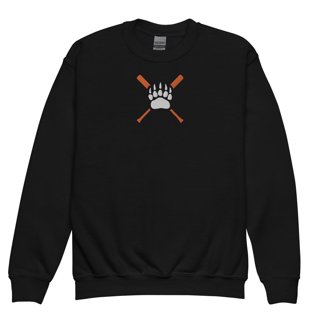 White Bear Lake Baseball Bear Paw Youth Crewneck Sweatshirt