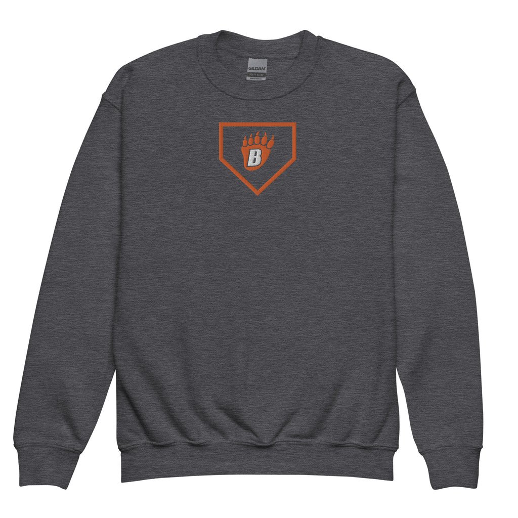 White Bear Lake Baseball Embroidered Youth Crewneck Sweatshirt