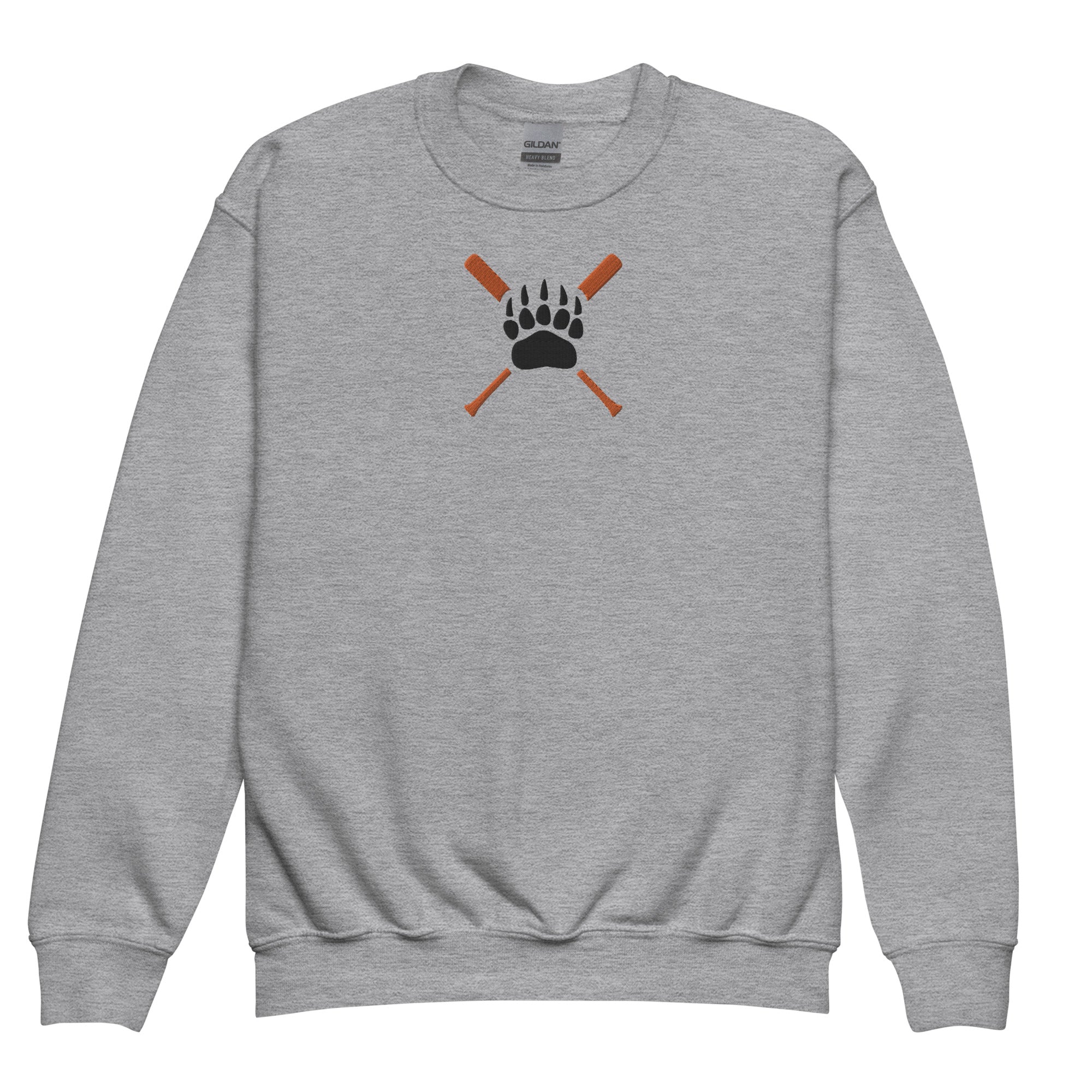 White Bear Lake Baseball Bear Paw Youth Crewneck Sweatshirt