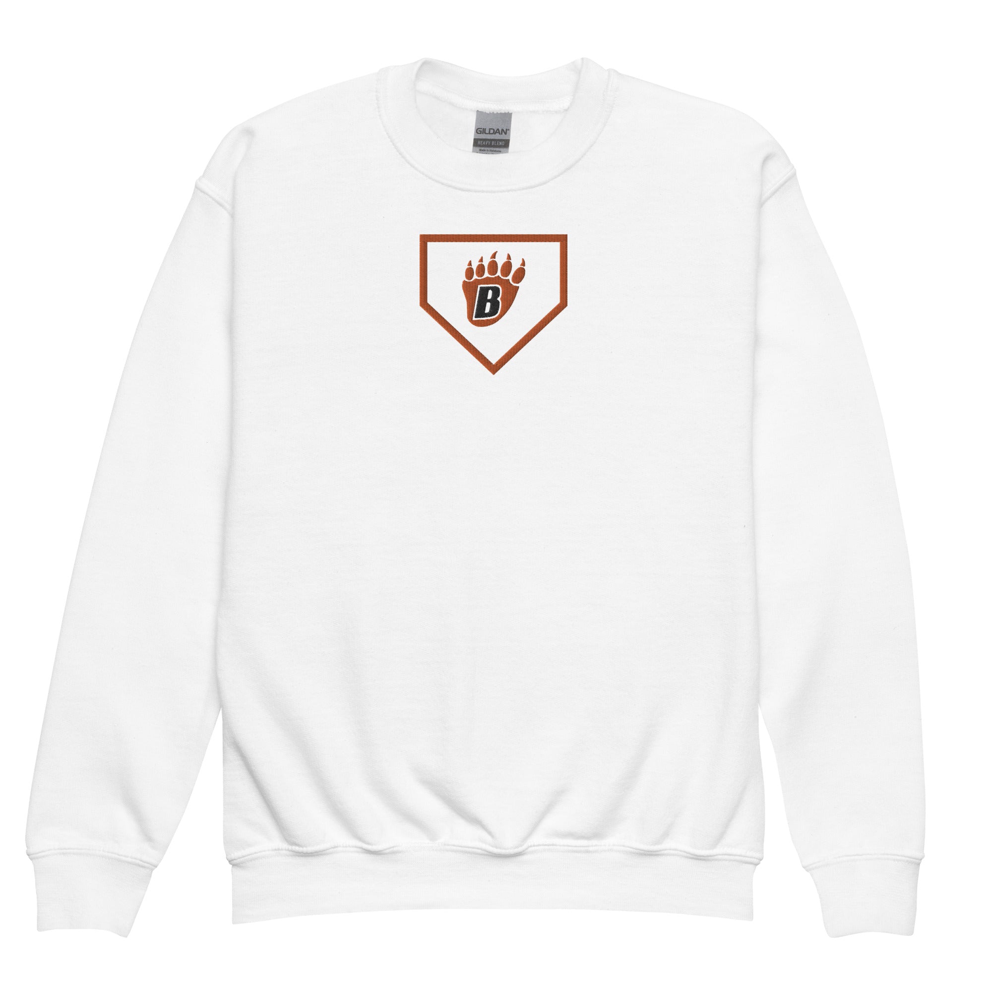 White Bear Lake Baseball Embroidered Youth Crewneck Sweatshirt