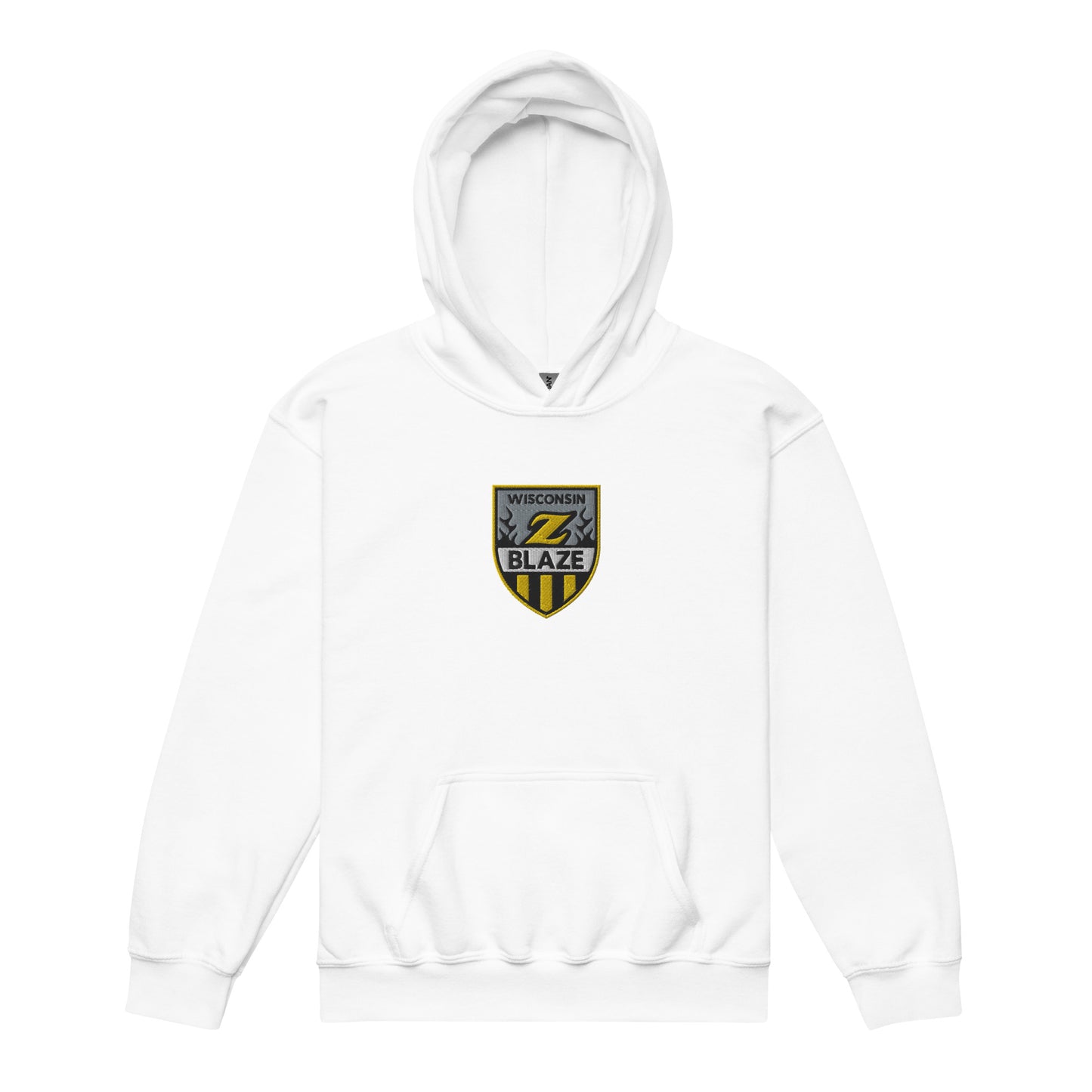 WI Blaze Hockey Embroidered Youth Heavy Blend Hoodie