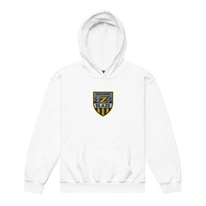 WI Blaze Hockey Embroidered Youth Heavy Blend Hoodie