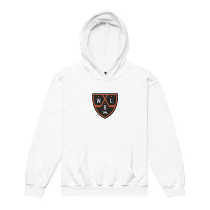 White Bear Lake Hockey Shield Youth Embroidered Heavy Blend Hoodie