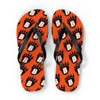 White Bear Lake Bear Paw Patterned Flip Flops