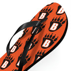 White Bear Lake Bear Paw Patterned Flip Flops