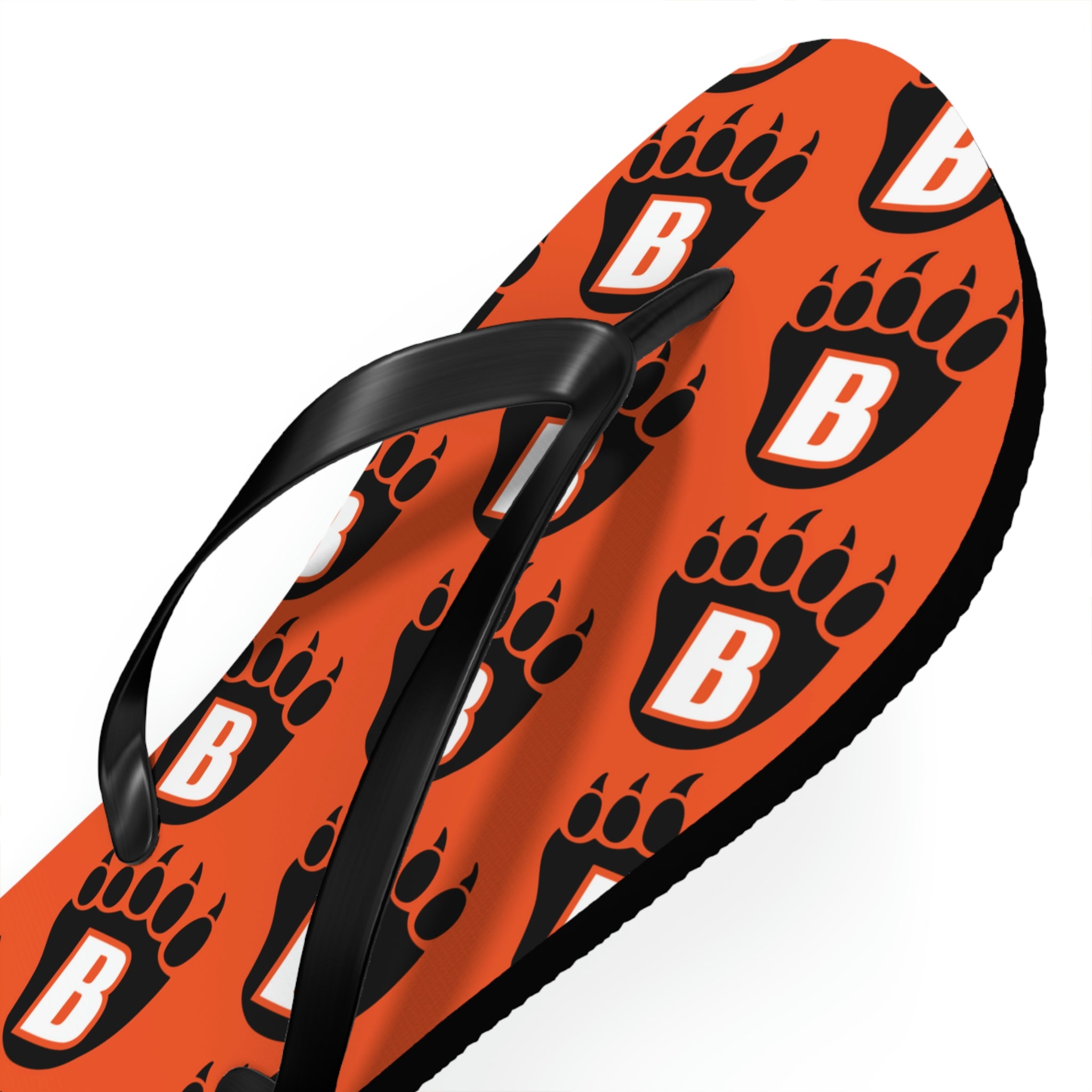 White Bear Lake Bear Paw Patterned Flip Flops